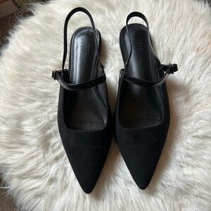 Elegant Black Women's Slingback Shoes